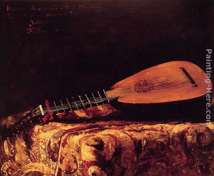 The Mandolin painting - Ferdinand Roybet The Mandolin art painting